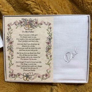 Wedding handkerchief from bride to dad
